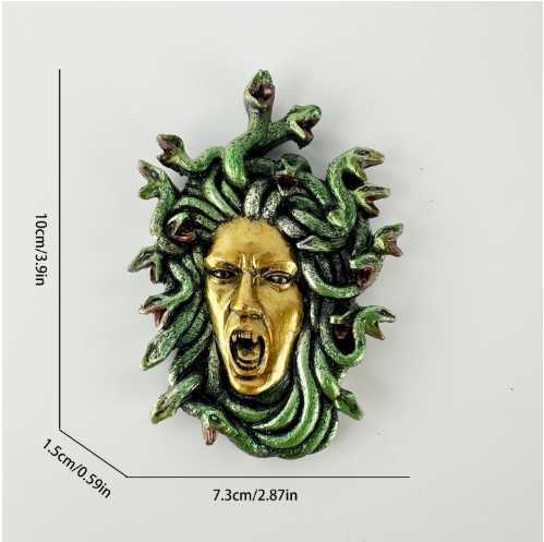 Snake hair snake head Greek head imitation ancient resin wall carved home decoration pendant w250414