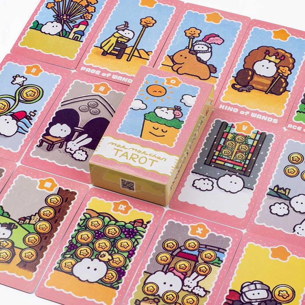 1036Cm Mokmokchan Tarot 78Pcs Kawaii Tarot Cards Playing Game Cards Desktop Toy Entertainment C251114
