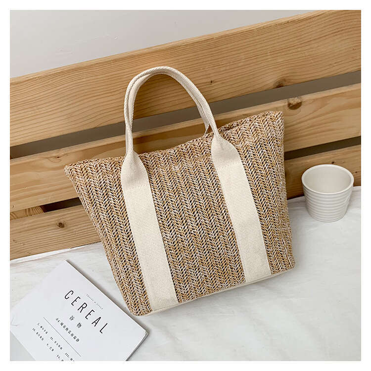 Handmade Beach Bag Woven Single Shoulder Diagonal Cross Grass Woven Large Capacity Summer Bag, Women's Small Fresh Travel And Vacation Versatile 