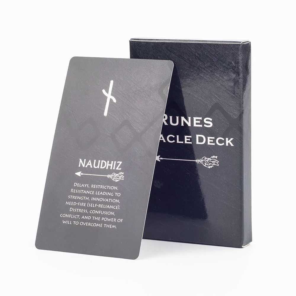 Tarot Runes Oracle Deck 26 Cards 1063cm Board Game for Life Lighting and Transformation C251114