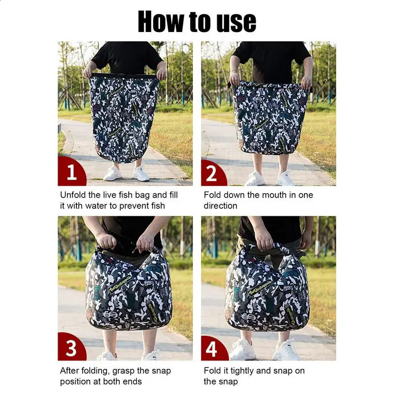 Waterproof fishing bags live fish buckets and containers used for saltwater or freshwater outdoor 250410