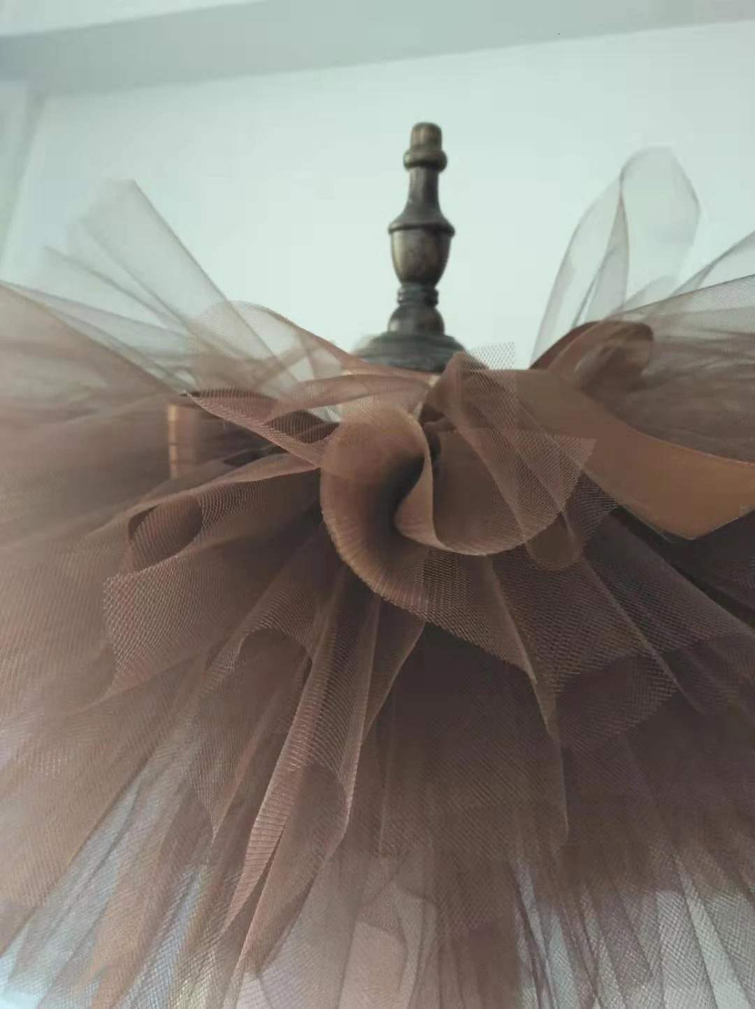 Tutu Skirt Coffee Brown Color Children Girls Costume Tutu Skirt Handmade Fluffy Ballet Dance Christmas Clothing kids 250411