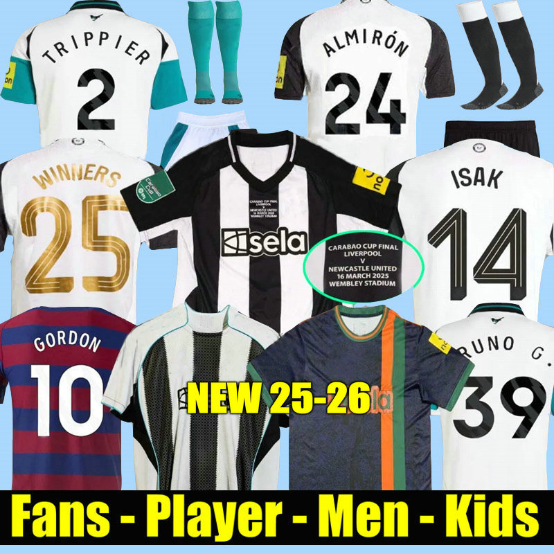 24 25 26 ISAK soccer jerseys CARABAO CUP FINAL Special Edition burn 2025 2026 BRUNO G. Gordon MURPHY TONALI Football Shirt Home fans Player PRE MATCH BARNES