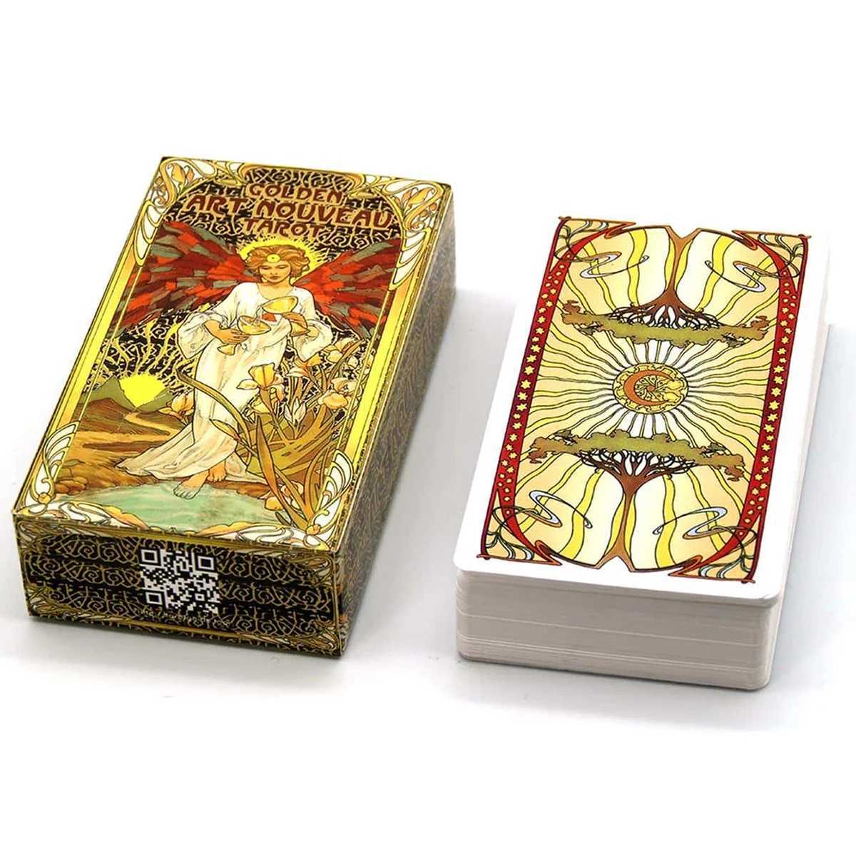 78pcs/Set-golden Art Nouveau Tarot tarot card board game Golden Art Unzipping card game C251114