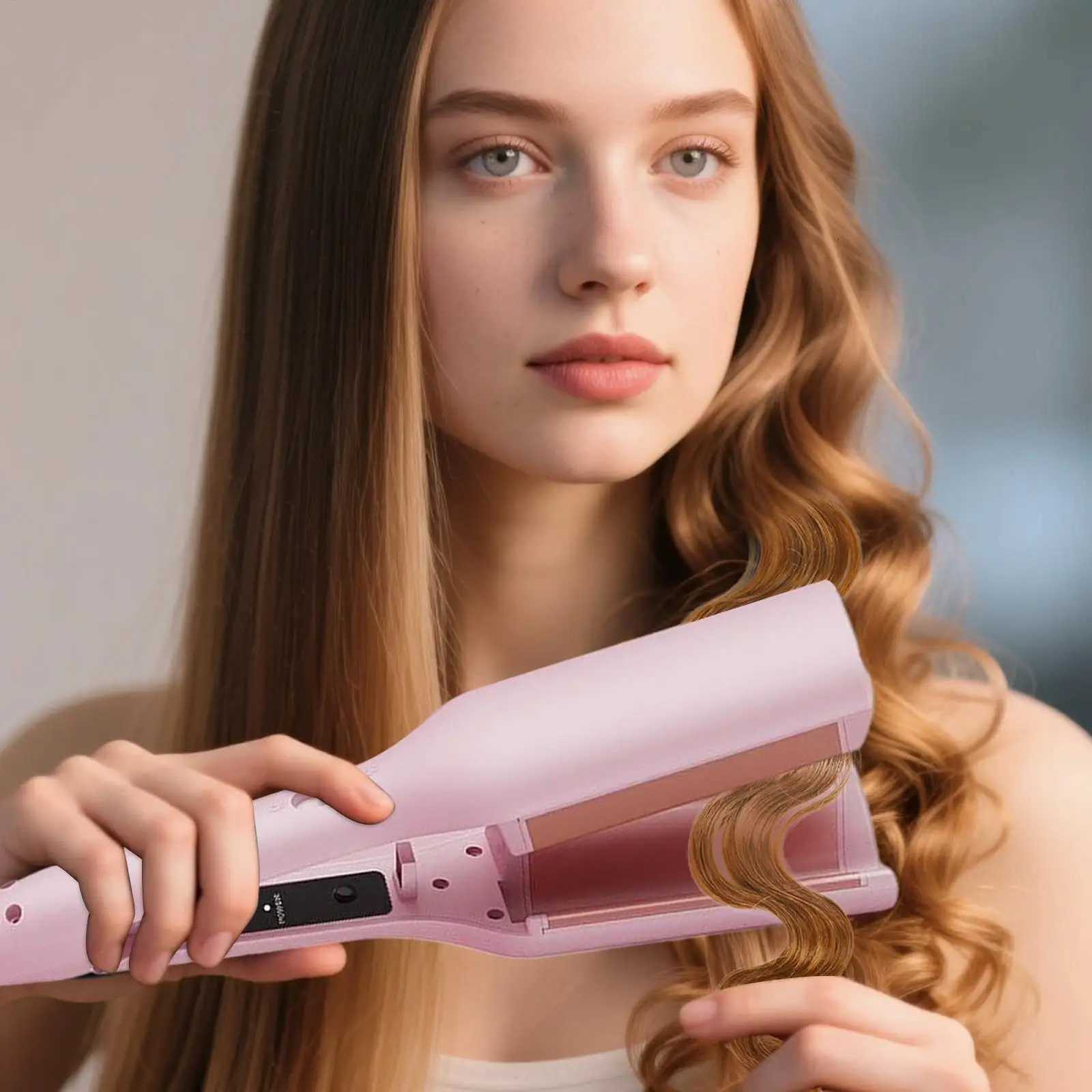 Electric Negative Ion Curling Iron Hair Curler for Women Hairdressing Tool with Adjustable Temperature for Salon Home TravelT251114