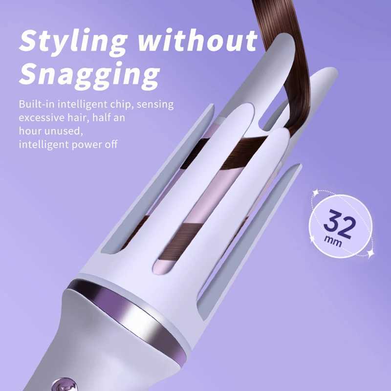 WAIKIL professional womens electric curler stick rolls automatic curler 32MM large wave electric negative ion hair care curlerT251114