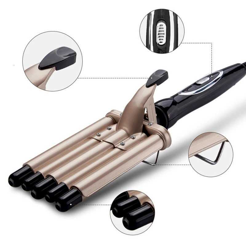 Hair Crimper Curling Iron Ceramic Crimpers Wavers Curler Wand Fast Heating Five 5 Barrels Hair Waver Tools For All Types Of HairT251114