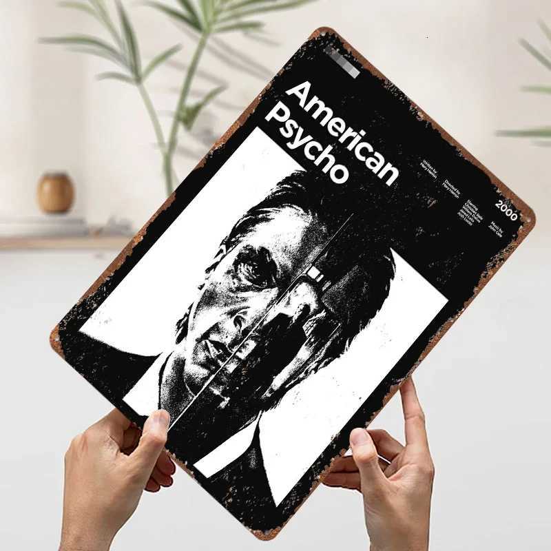 American Psycho Movie Metal Poster Tin Signs Wall Art Posters on the Wall Decoration Items Custom Metal Sign for Home DecorationM251114
