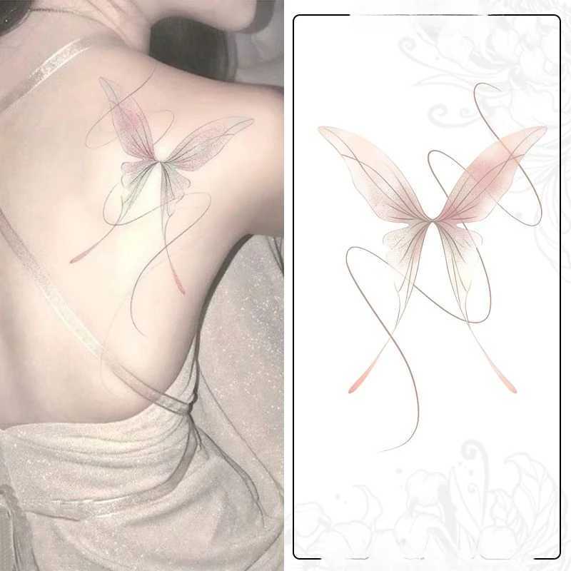 Y2K Dopamine Colored Butterfly Stickers Romantic Fairy Temporary Tattoo Female Arm Fake Tattoo Sexy Temporary TattooXJ25414