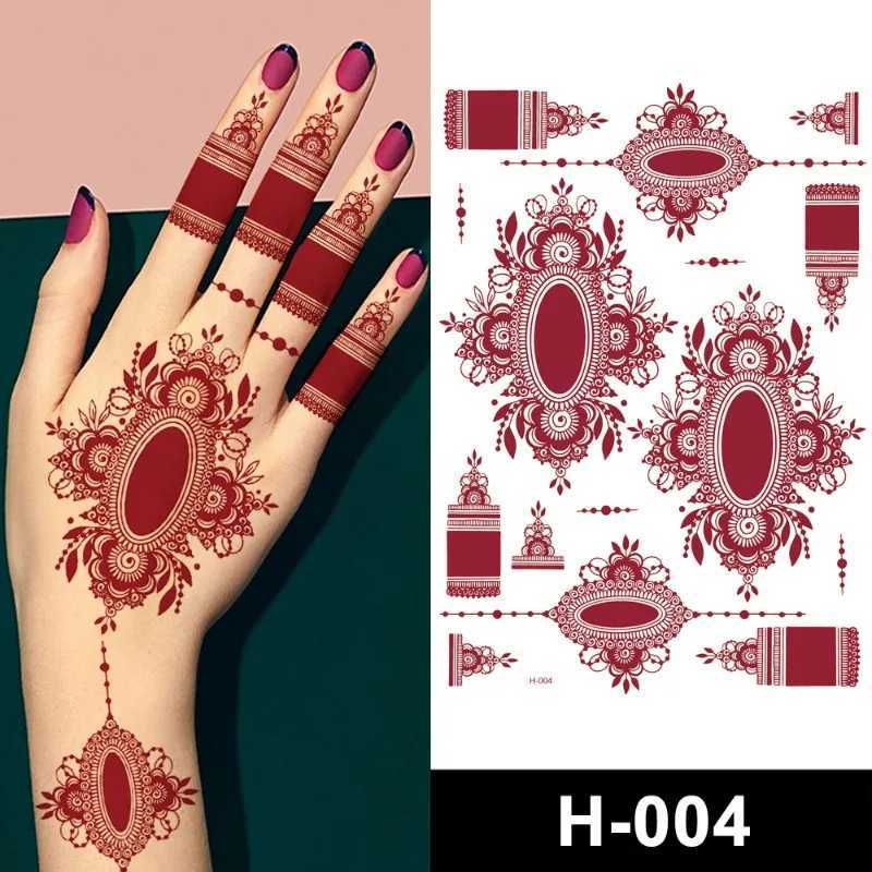 Lace tattoo stickers European and American Hannah red lace tattoo stickers water transfer printing temporary sexy laceXJ25414