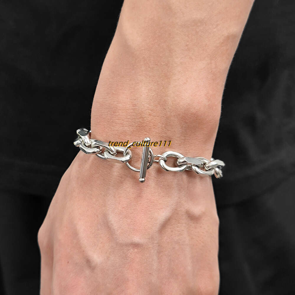 Stainless O-chain cross chain encrypted gold-plated titanium steel decoration personalized hip hop men's bracelet