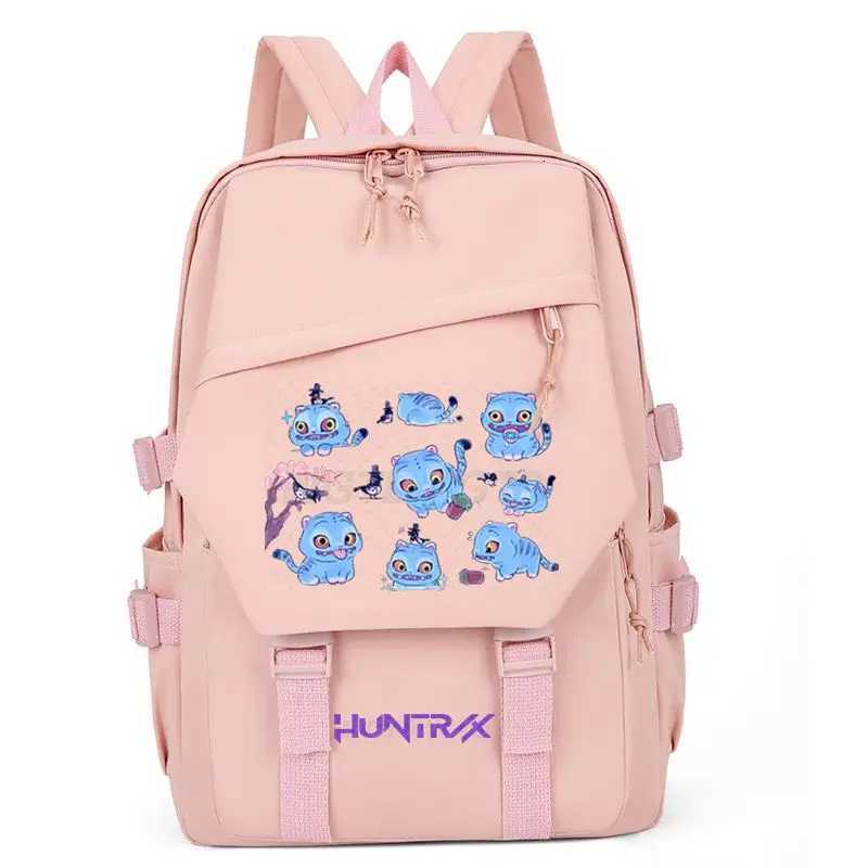 New Arrivals Student Casual Backpack KPop Demon Hunters Cat Derpy Print Cartoon School Bag Kids Fashion Large Capacity BackpacksW251113