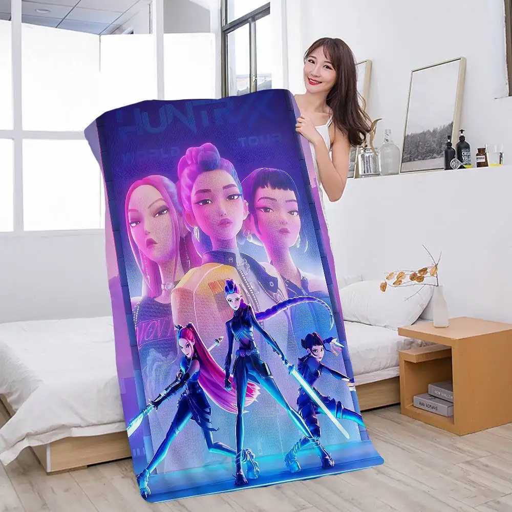 Movie KPop Demon Hunters Microfiber Beach Towel Absorbent Quick Dry Soft Yoga Swimming Resort Mountain Climbing Towel Z251111