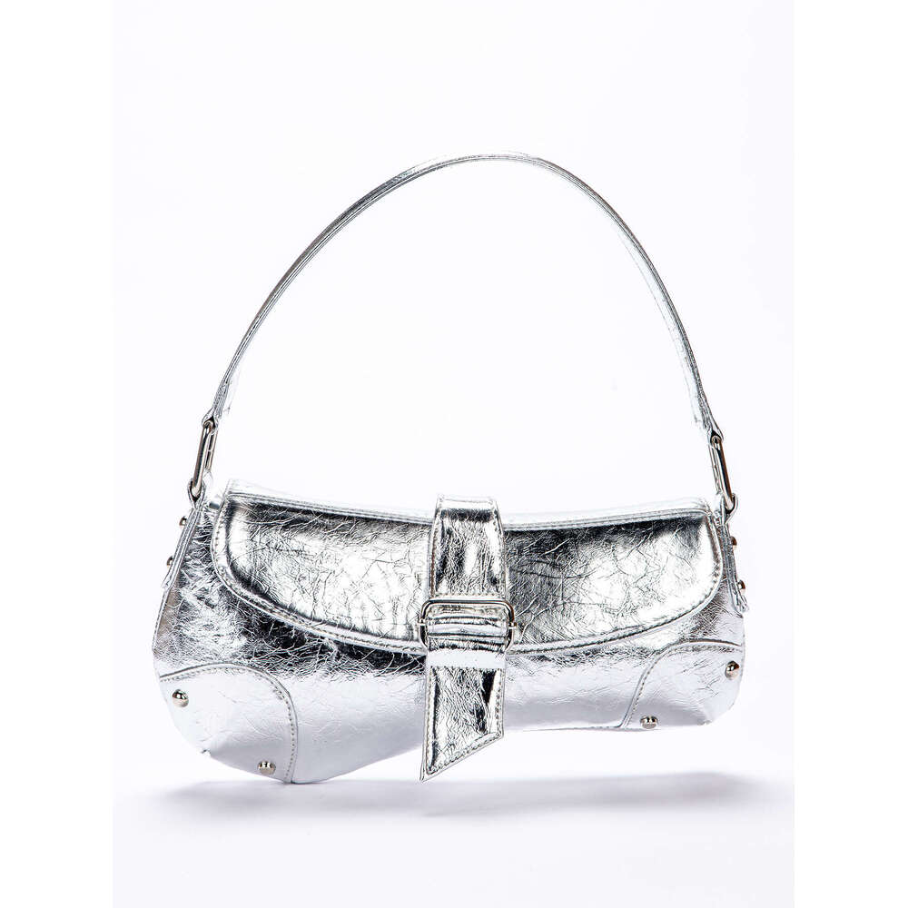 Amazon Hot-Selling Metallic Y2K Underarm Bag Irregular Handbag