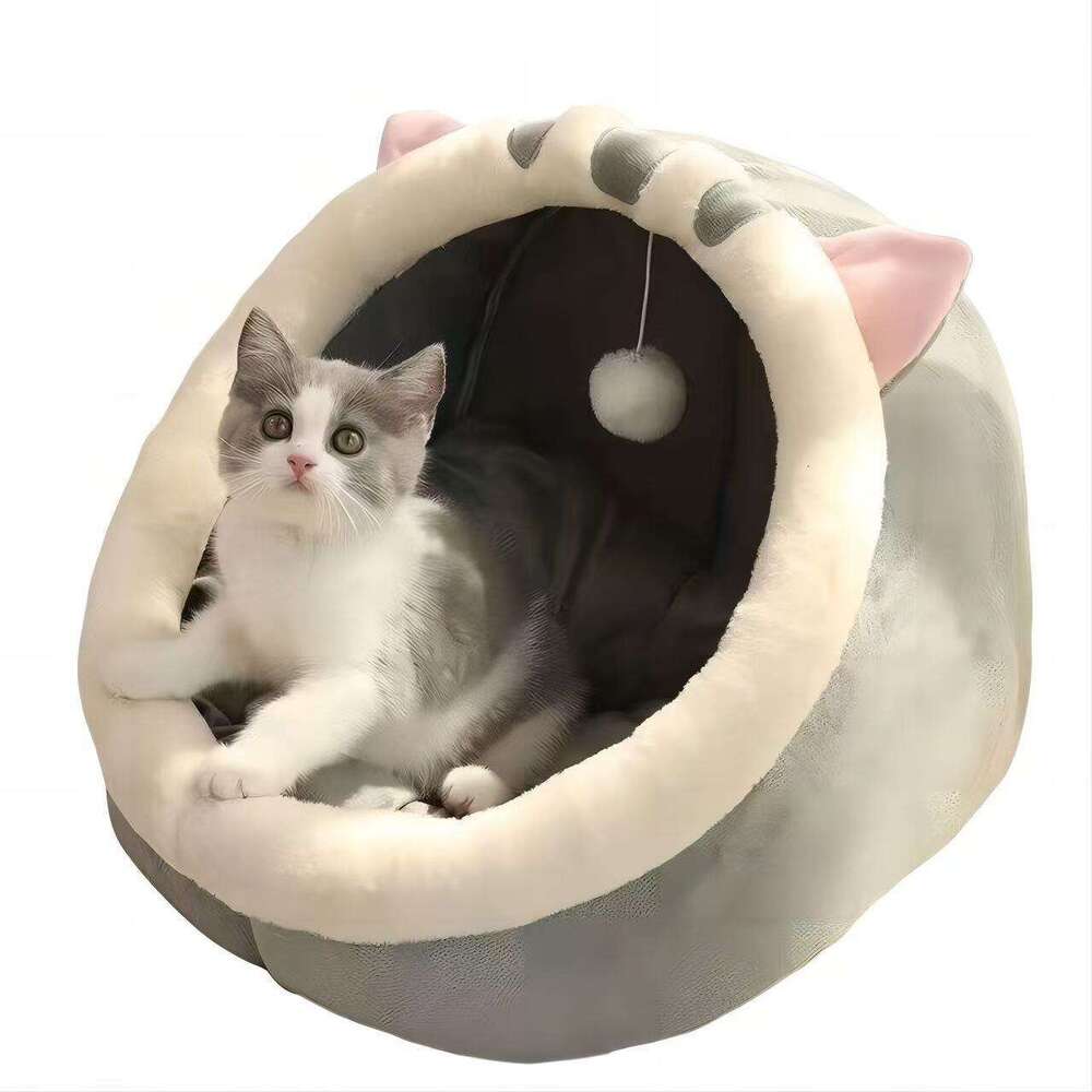 All-Season Semi-Enclosed Cute Internet Celebrity Cat Winter Warm Dog Pet House Wholesale