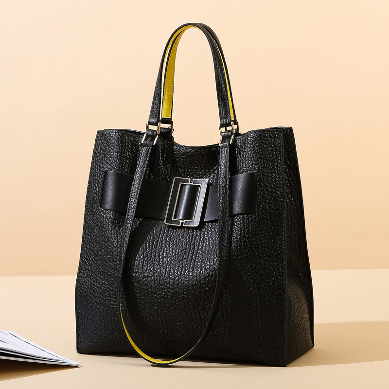 New Hot Selg High End Soft Leather Tote Bag Texture Versatile Large Capacity Women's Handbag Can Be Shouldered