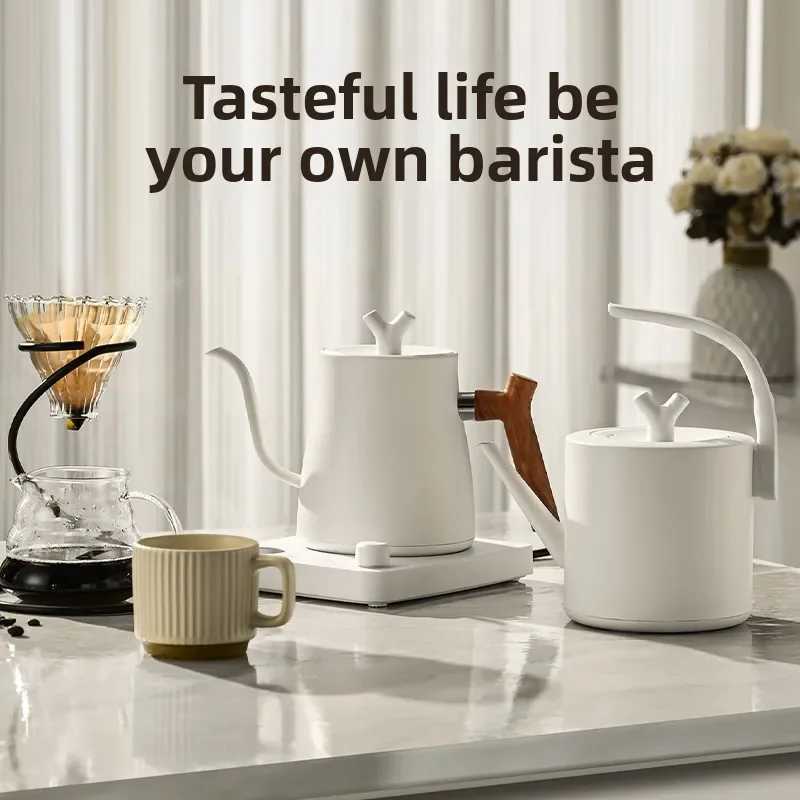 1000W Electric Kettle Household 304 Stainless Steel Coffee Pot Intelligent Temperature Regulation LED Display Safe Anti Scalding Y251114