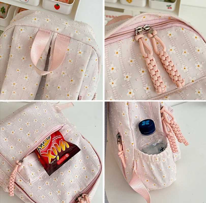 Backpack Womens Small Flower Leisure Backpack Personalized Embroidered Name New Versatile Backpack Walking BagW251113