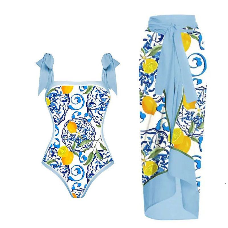 Women's Clothing Conservative One Piece Sexy Female Chiffon Skirt Swimsuit Suit