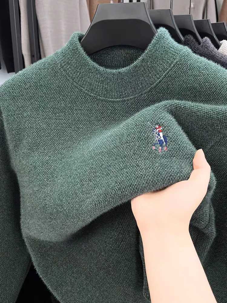 High end brand mens round neck knitted sweater autumn and winter new item exquisite embroidery thick top casual pullover H251223