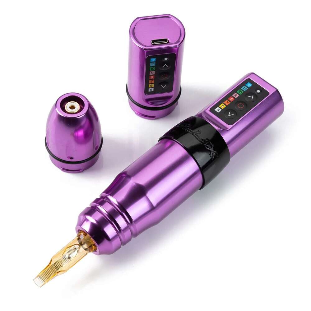 F Wireless Tattoo Hine Kit Coreless Motor 1800Mah Battery Power SMP PMU Rotarytattoo Pen Set With 28Mm Grip