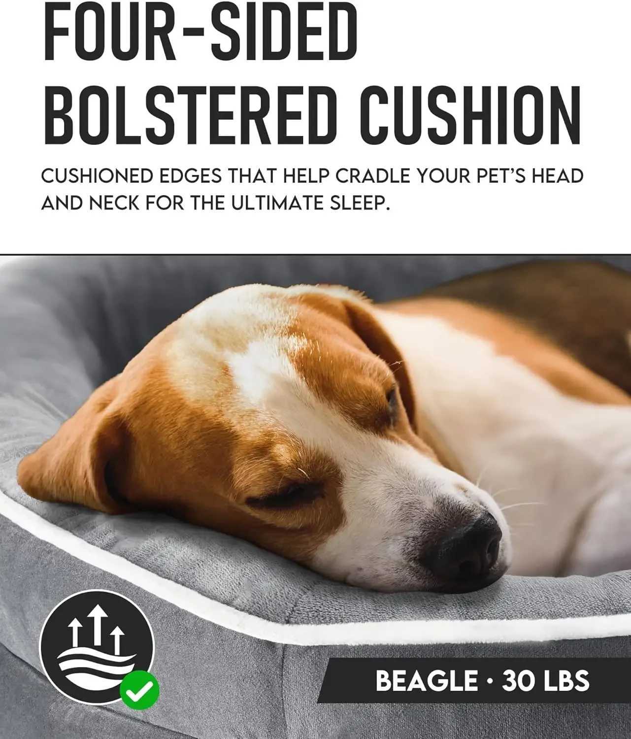 Orthopedic dog bed sofa suitable for large pets with egg foam support thickened cushion on four sides soft tear resistant fabric X250412