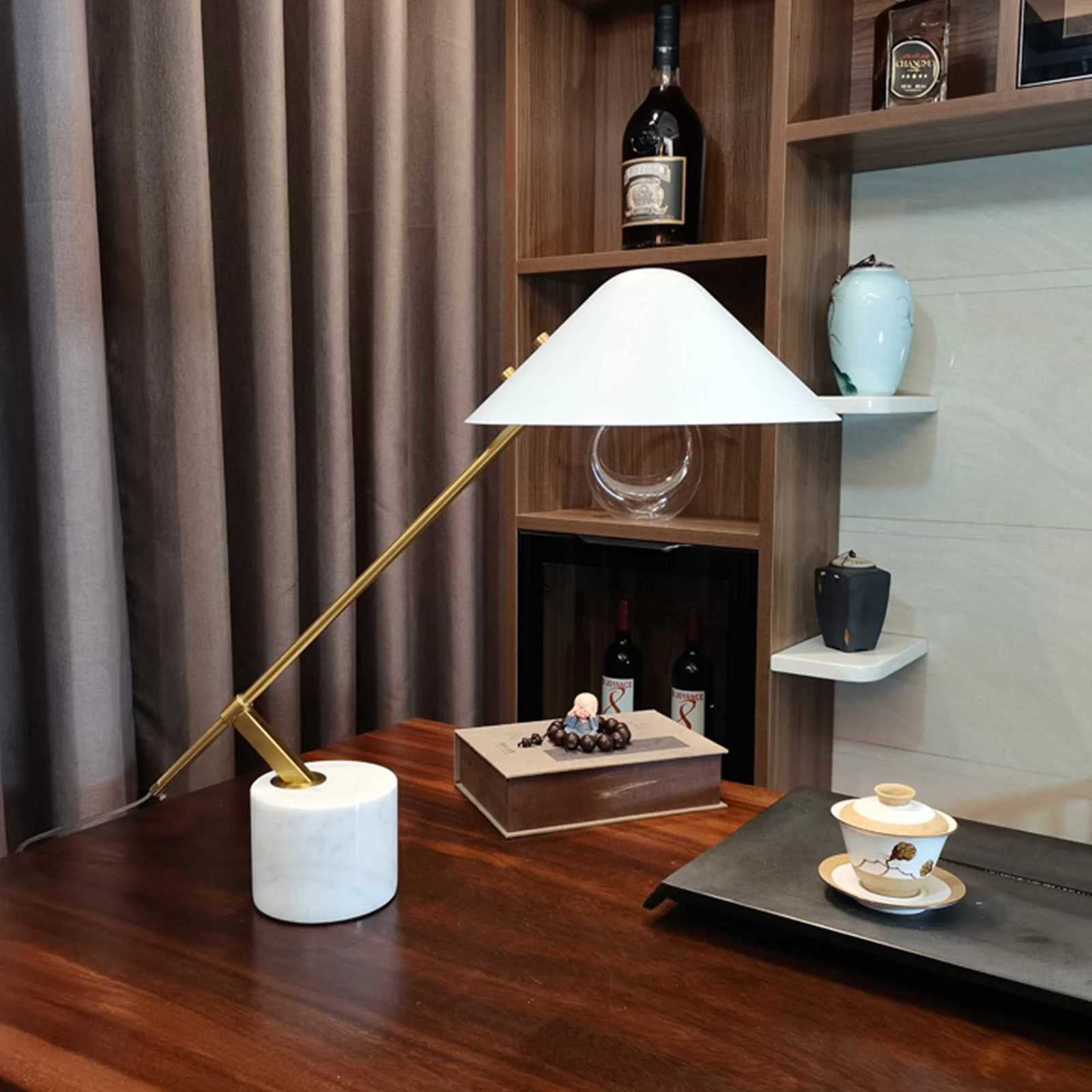 Extremely Simple Study Marble Desk Lamp Nordic Living Room Bedroom Tea Room Office Desk Reading Desk Lamp M251114