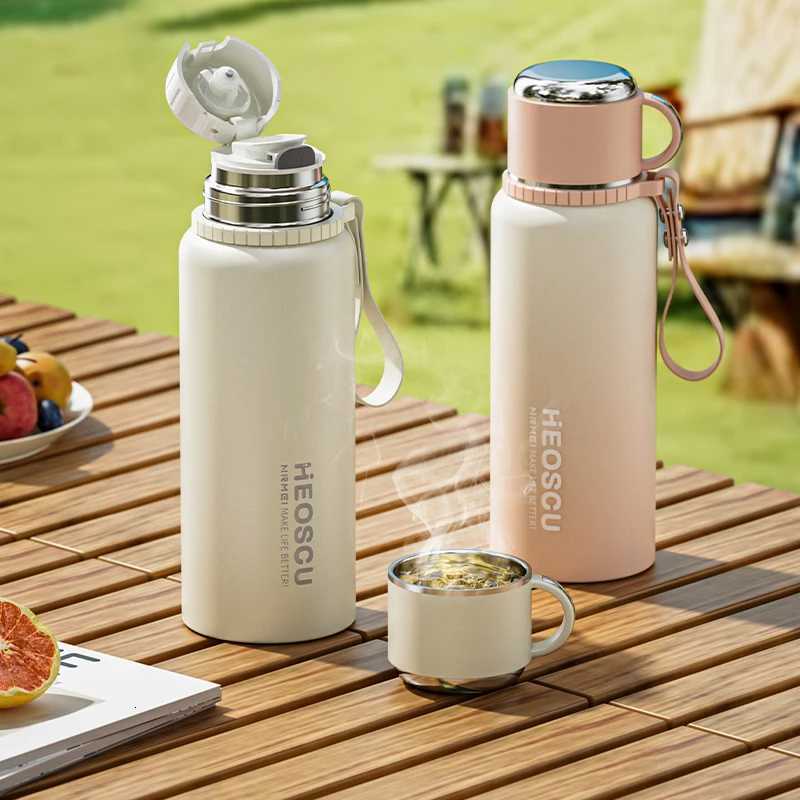 Stanless Steel Thermal Bottle with Tea FilterTemperature Display Insulated Bottles Outdoor Portable Vacuum Flasks 600-1000ML C251114