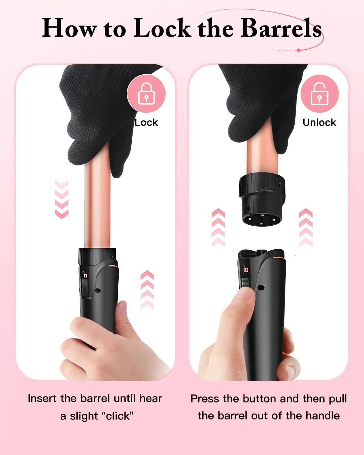BESTOPE PRO Waver Curling Iron Wand 5 in 1 Curling Wand Set with 3 Barrel Hair Crimper for Women Fast Heating Hair Wand CurleT251114