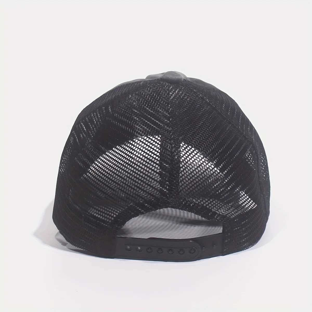 Fashionable solid mesh baseball cap suitable for men women retro snap on hip-hop hat unisex street adjustable sun hat W250414