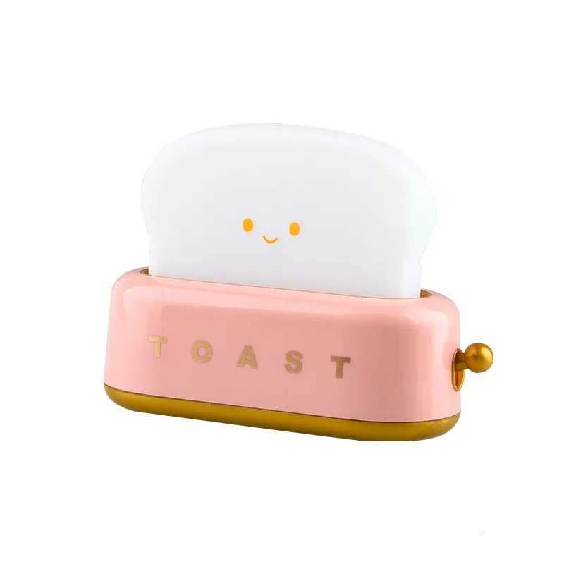 Bread Toast Light Toaster Nightlight Rechargeable Led Lamp Bedroom For Birthday Gift M251114