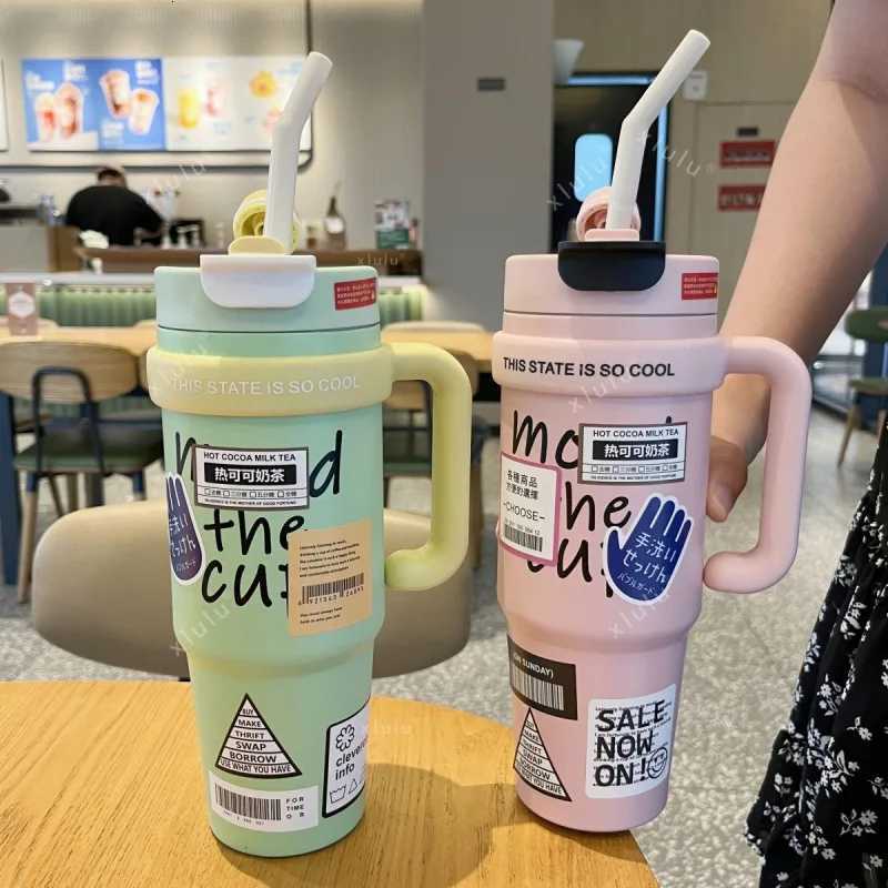 1000ml new water cup thermal insulation and cold preservation Big Mac Bingba cup large capacity stainless steel thermos cup C251114