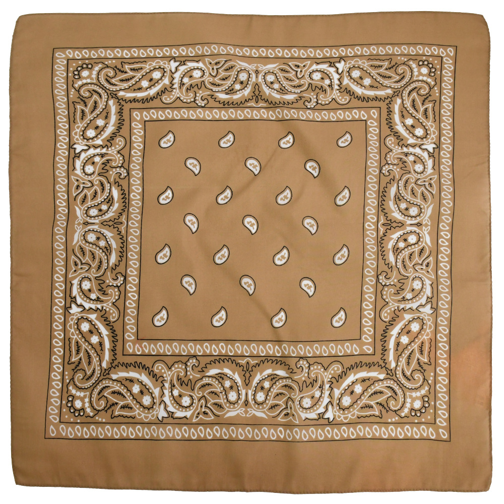 Custom Fashion Hip Hop Cotton Bandana Square Scarf 54cm*54cm Black Red Paisley Headband Printed For Women/Men/Boys/Girls