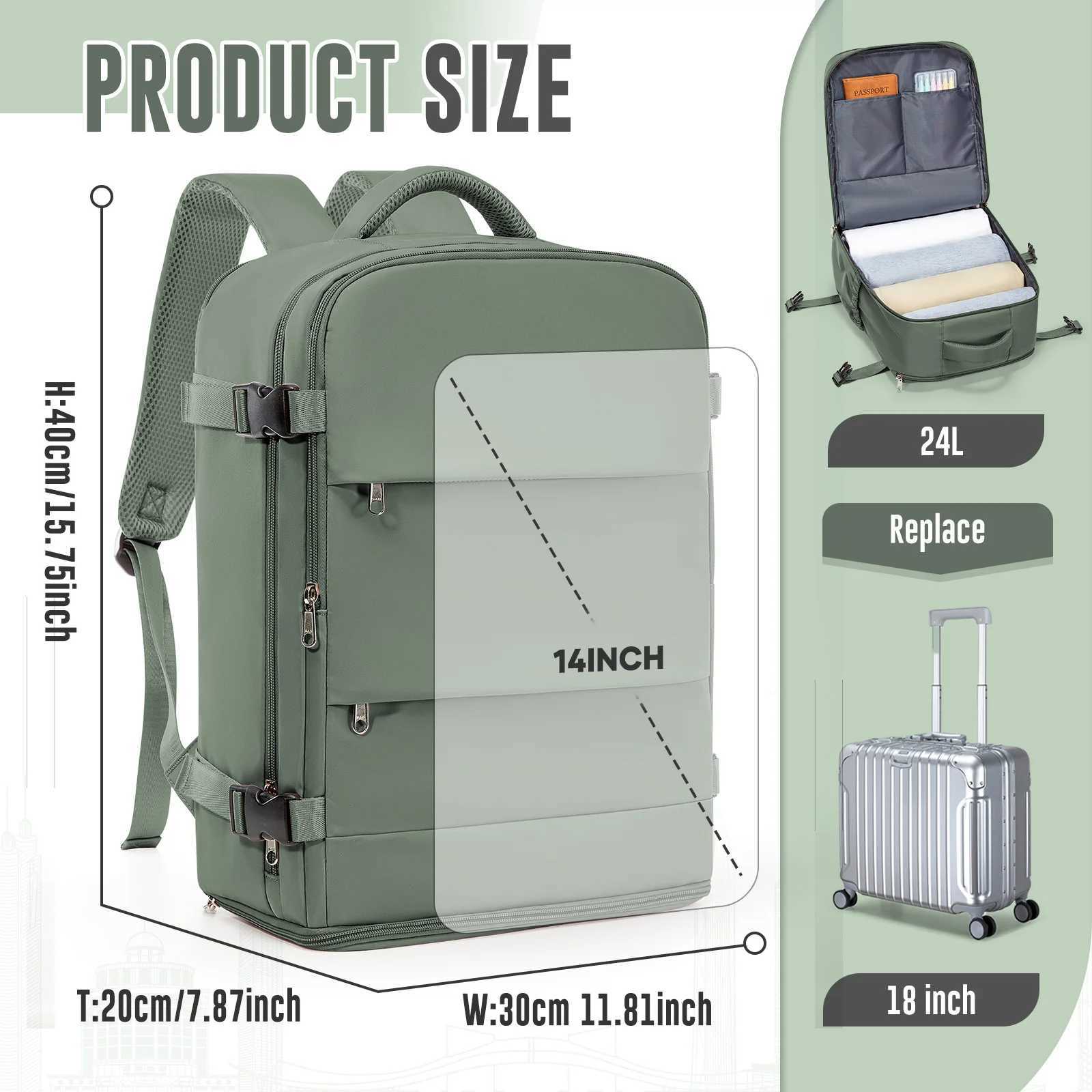 Ryanair Backpack 40x30x20 Cabin Luggage Bag Vacuum Storage Bag With PumpTravel Backpack For Women Men Business Computer BagW251113