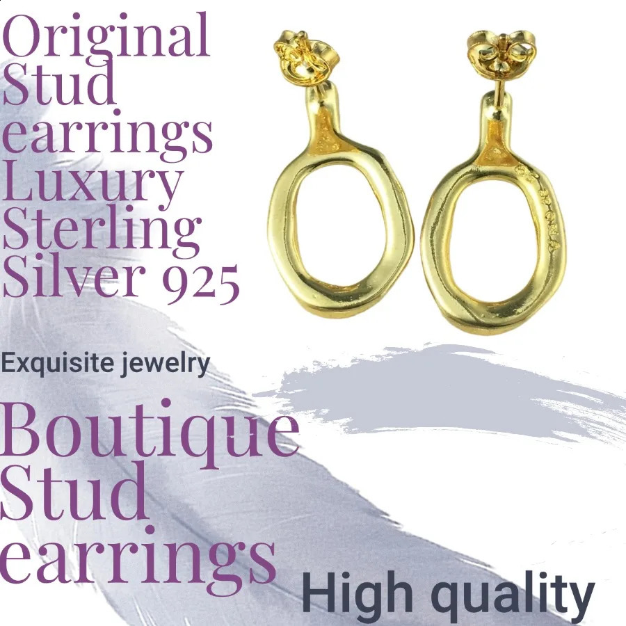Charming Spanish Royal Jewelry Original Pure Silver 925 Stud Earrings Trend Engagement Birthday 250409