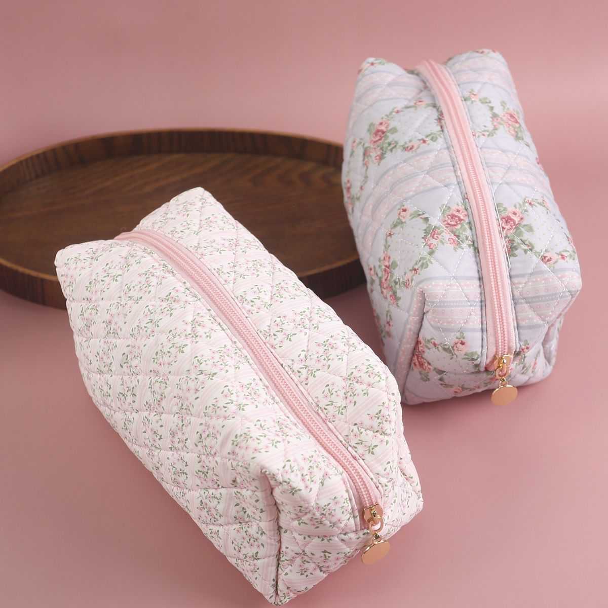 Flowers Bow Printed Nylon Waterproof Travel Make up Pouch Bags Backpack Tote bag Duffle Bag Fanny Pack for Women Girl Ladies 241226