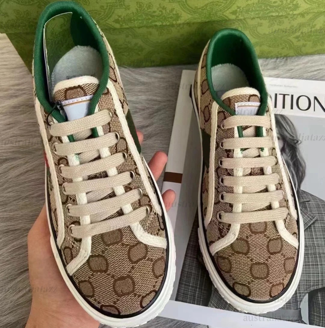 Designer shoes Tennis 1977 Shoes Flat Sneakers Luxurys Shoe Beige Blue Washed Jacquard Denim Designers Shoes Rubber Sole Vintage Casual Sneakers 35-46 01