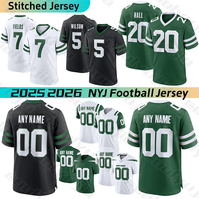New York city ny JetsS jersey jetsJersey Garrett Wilson Justin Fields Quincy Williams Breece Hall Isaiah Davis Mason Taylor Johnson Sherwood Adams football jerseys