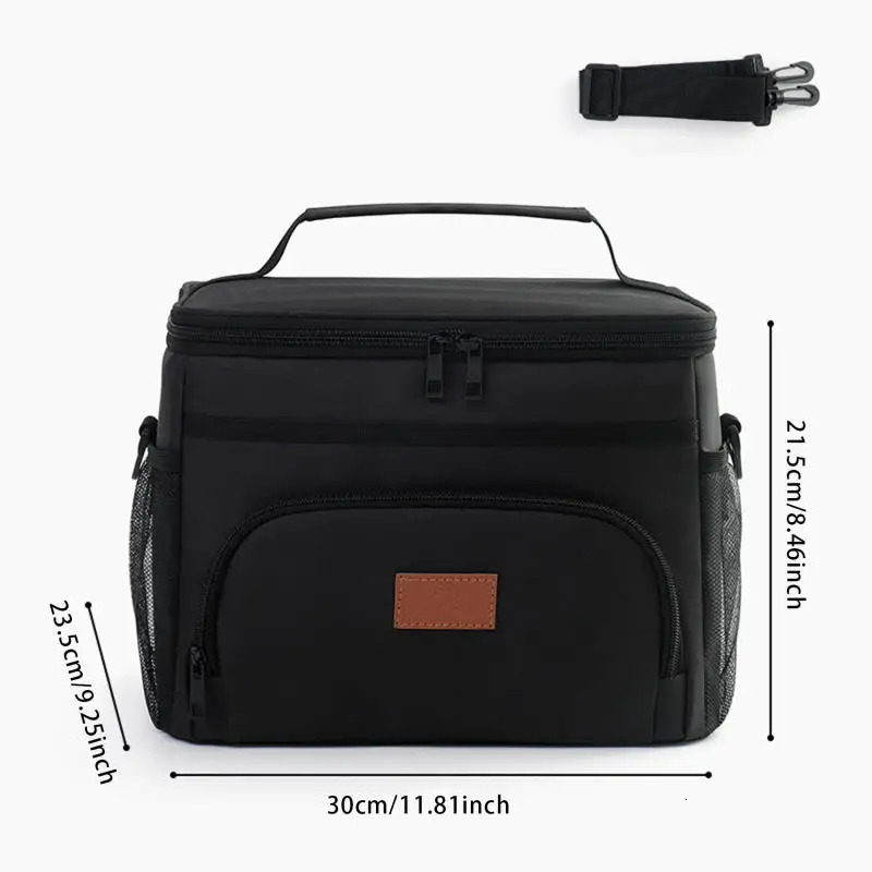 Large Capacity Leak Proof Lunch Backpack Thermal Large Picnic Cool and Warm Insulated Bag Outdoor Storage Shoulder Bag 250407
