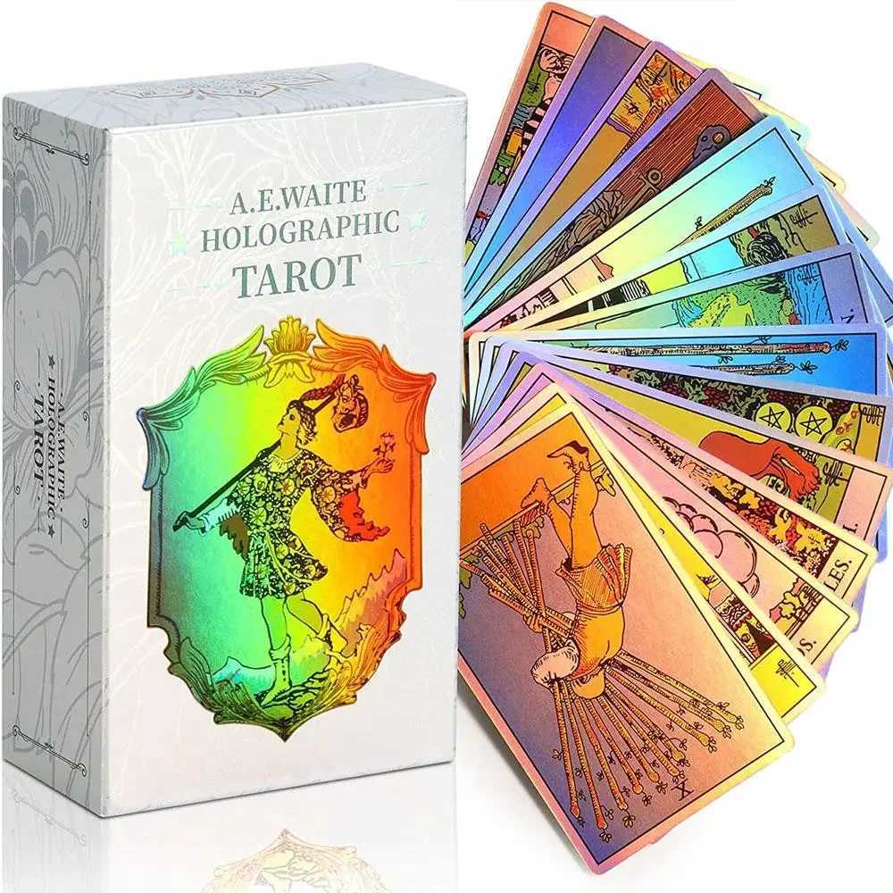 1036cm MagicSeer Rainbow Tarot Cards Decks Tarot Card and Book Sets for Beginners Holographic Tarot Deck C251114