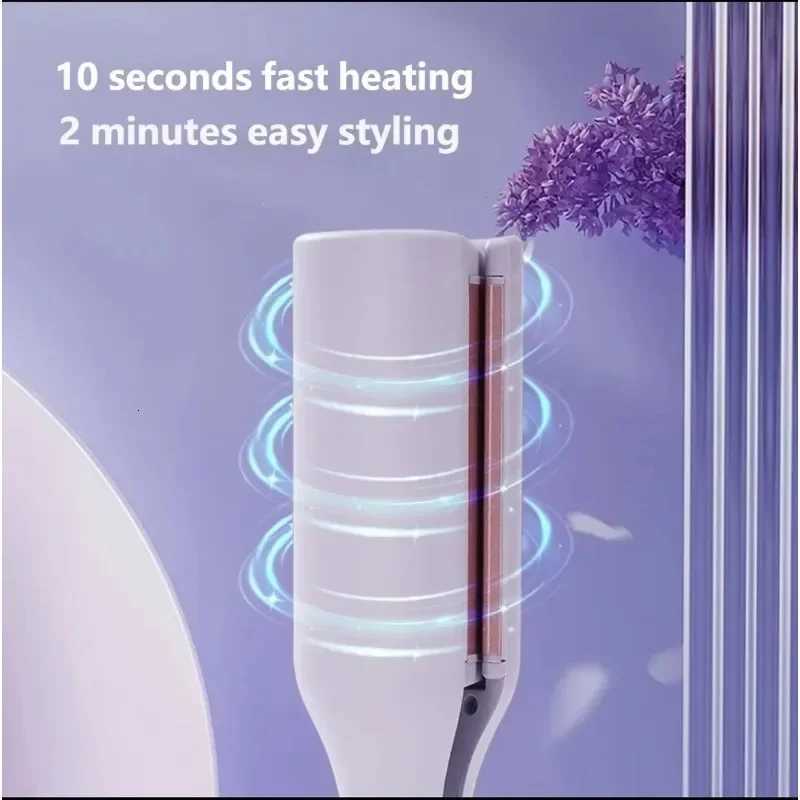 32MM Electric Curling Iron Automatic Lambswool Curling Tool Long Lasting Styling French Styling Rotating Anti-Flame DesignT251114