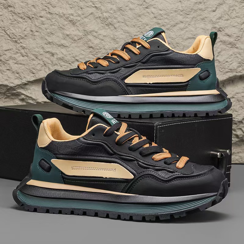 2025 Free shipping sports shoes men loafers low top thick soled board shoes fashion comfortable lightweight casual shoes