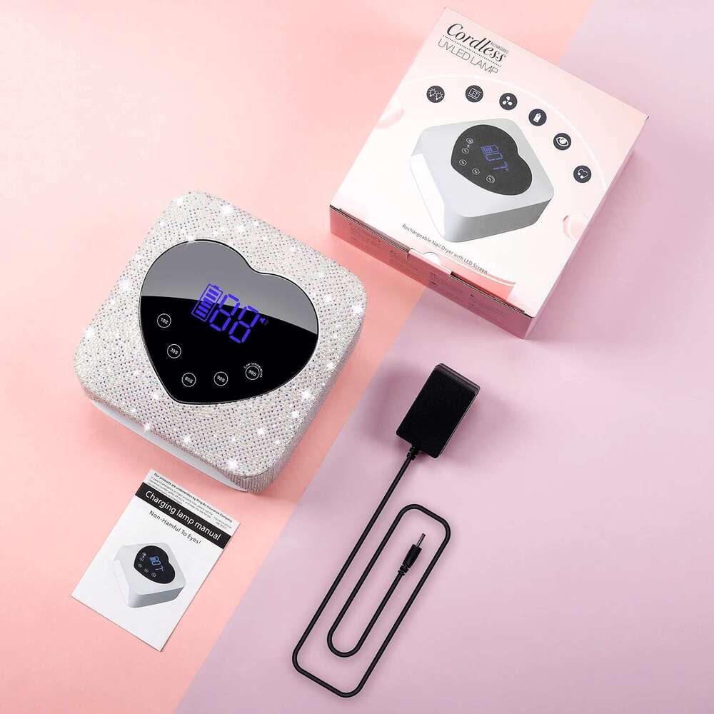 Cordless 30Leds 72W Professional LED Nail Lamp With Touch Display UV Light For Gel Nails Built-In 5-Timer Modes