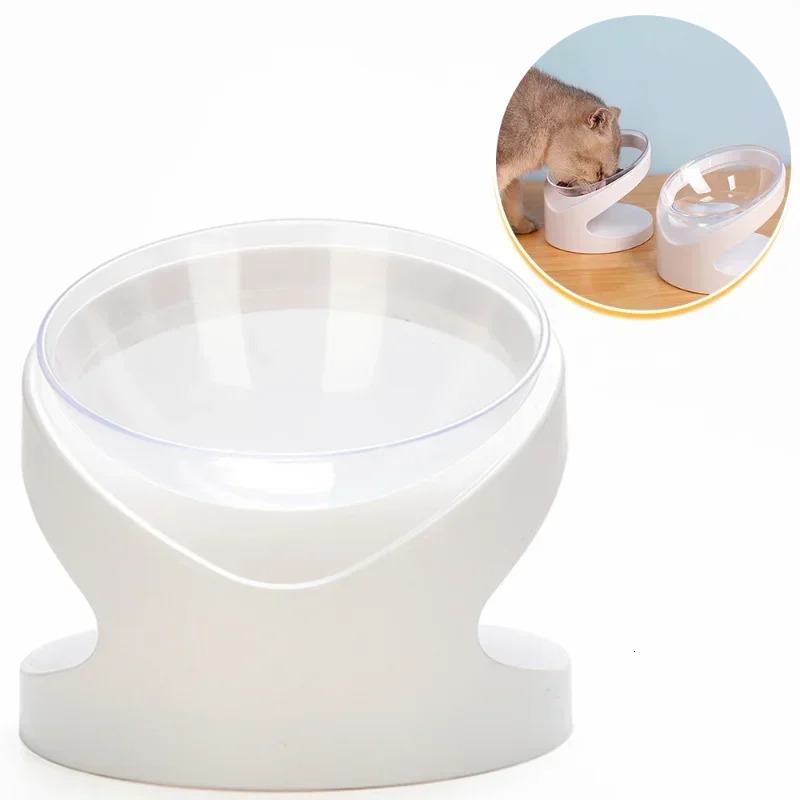 Cat Bowl High Foot Dog Bowl Neck Protector Cat Pet Food Bowl Waterproof Double Ear Pet Feeding Cup Pet Feeding Device 250414