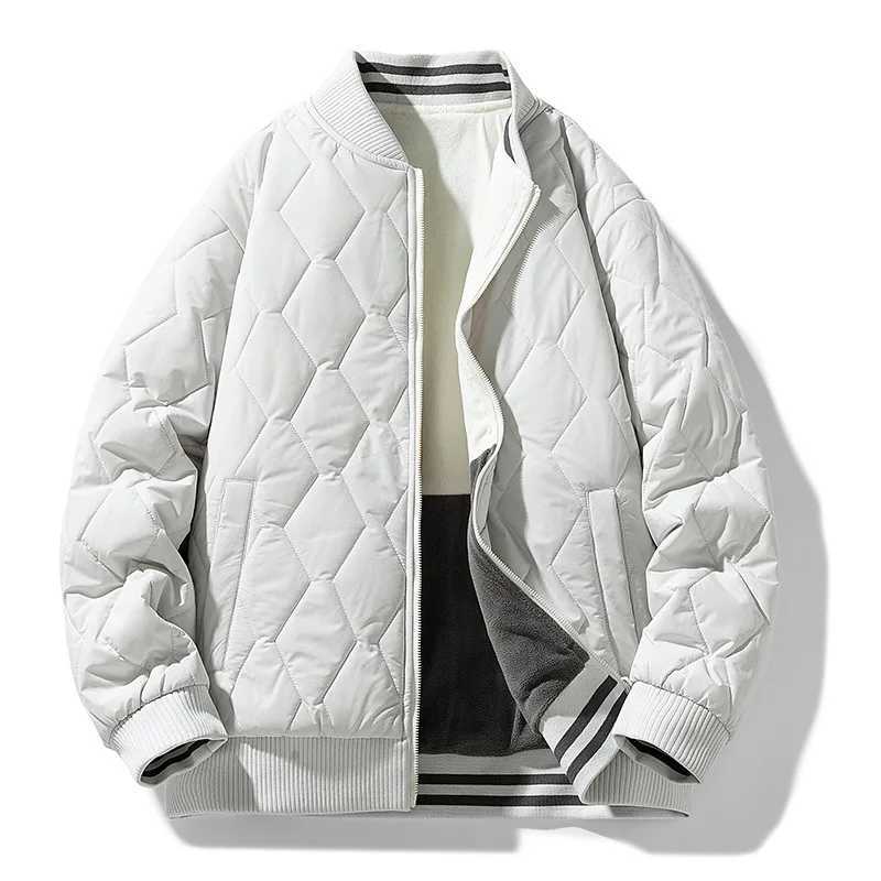 Mens Sports Jacket Two Sides Wear Cotton Padded Jacket Winter Warm Baseball Coat Male Clothes Big Size Mens Parka Male FashionT251114