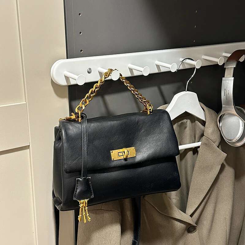 Vintage Crossbody Bag For Women - Solid Color Handbag With Designer Lettering & Commuter Style