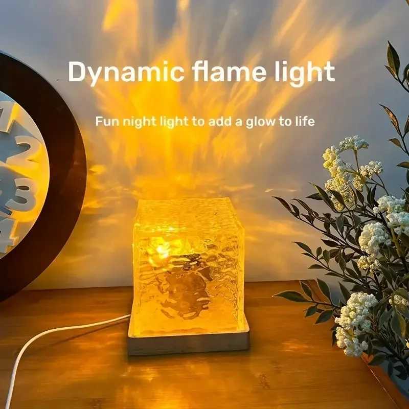 Water Ripples Lights Lamp Ocean Water Projector Light Luminorthe lumena Lights Bedroom Decor 16 Colors Rotating Flame Nightlight M251114