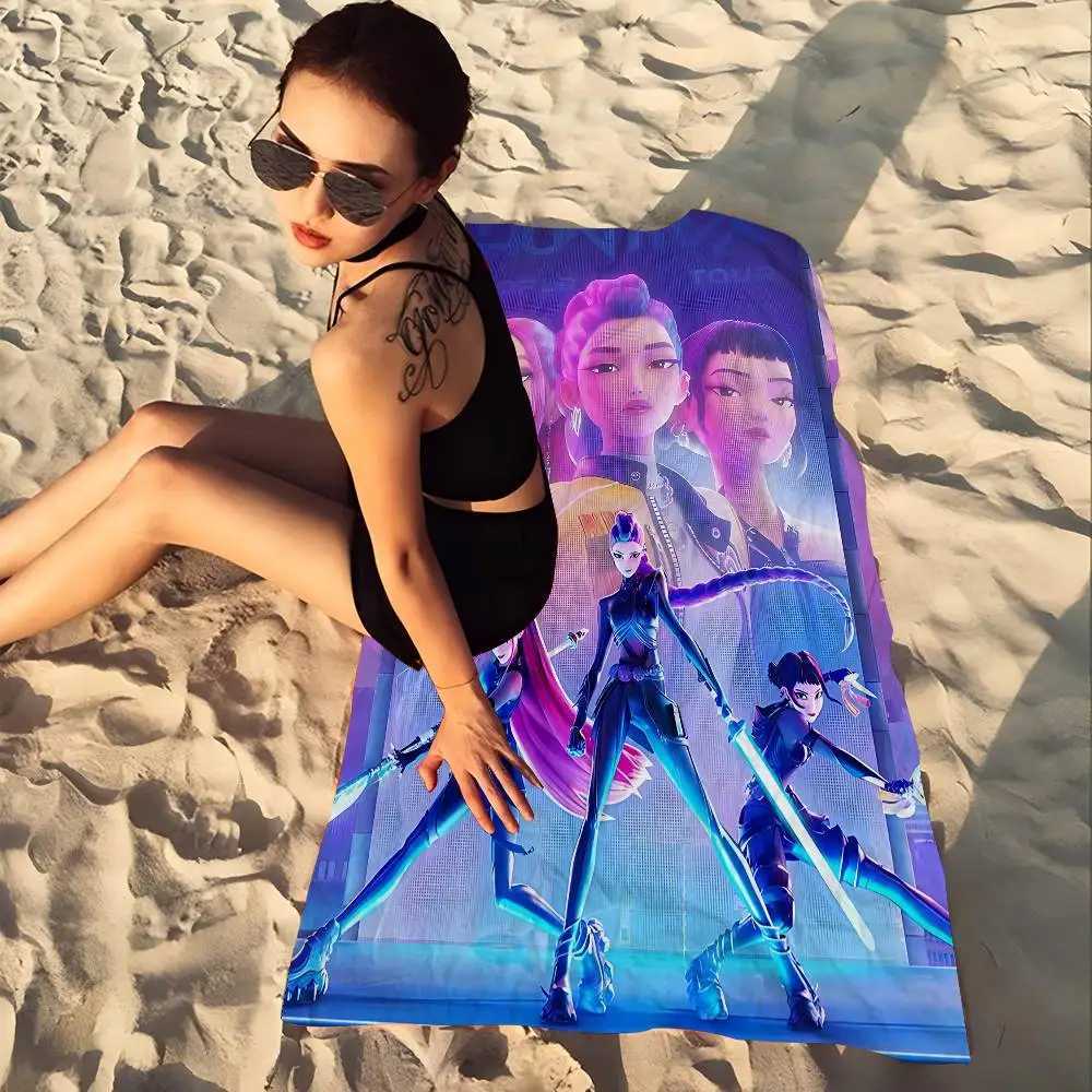 Movie KPop Demon Hunters Microfiber Beach Towel Absorbent Quick Dry Soft Yoga Swimming Resort Mountain Climbing Towel Z251111