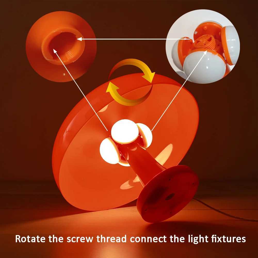 LED Mushroom minimalist modern bedroom bedside lamp Danish designer orange decorative M251114