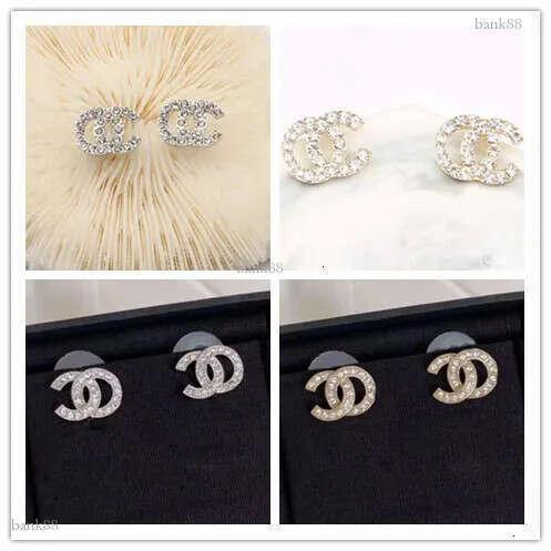 Top Quality Stud Fashion Stud Earrings Woman Designer Earring Multi Colors C Letter Jewelry Women Diamond Wedding Gifts Jew